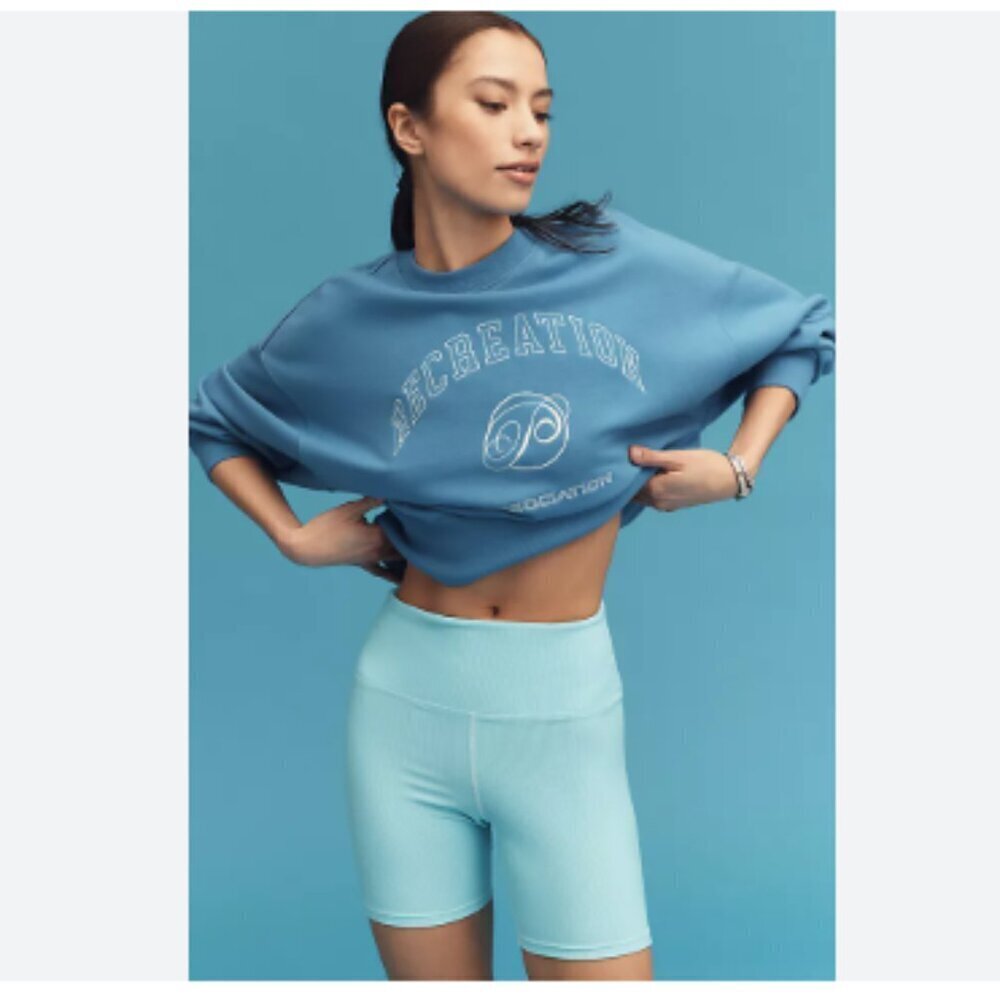 NEW Beach Riot x Anthropologie Baby Blue Sporty Biker Shorts Size Small